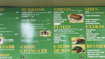 Mi Tierra Super Taco menu