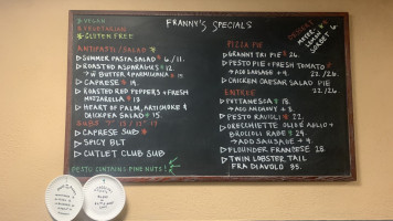 Franny’s Pizzeria menu