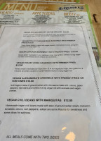 Alexandra's Cuban menu