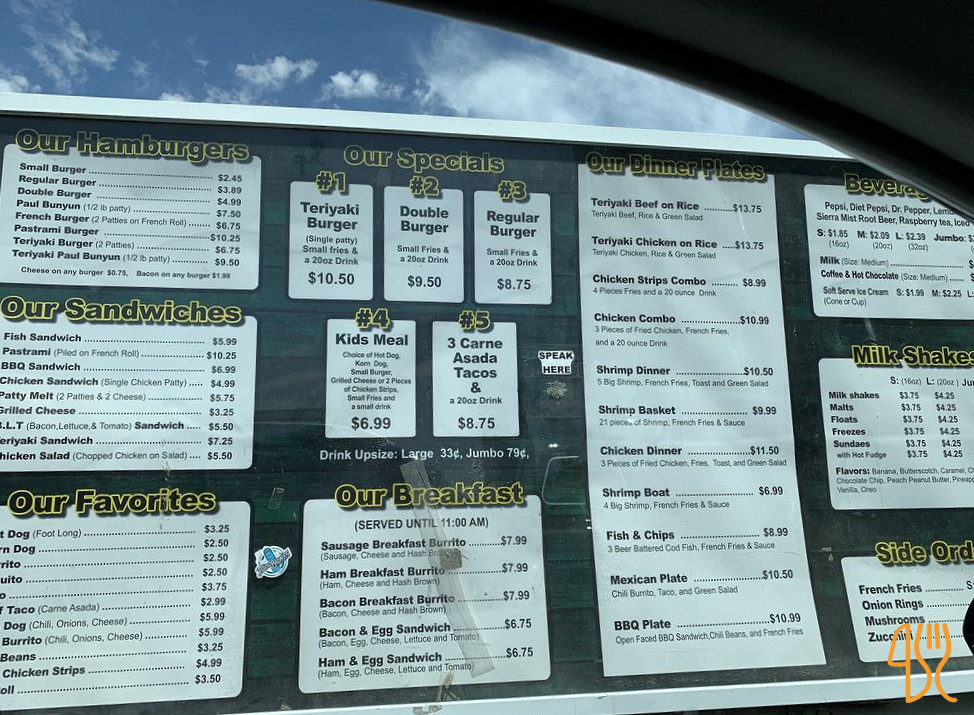 Country Boy Drive In, Llc aus Benton Park Speisekarte