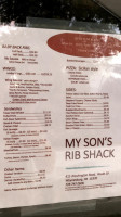 My Son's Rib Shack menu