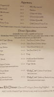 Shellie's Country Cafe menu