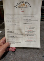 71 Saint Peter menu