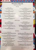 Rico's Tacos And Tequila menu