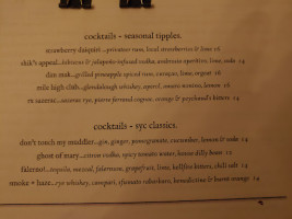 Sycamore. menu