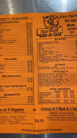 Sho'nuff -b-que menu