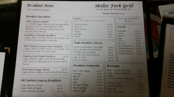 Skillet Fork Grill menu