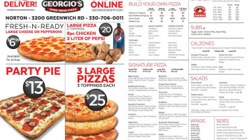 Georgio’s Oven Fresh Pizza food