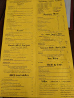 Smoky Rock Bbq menu