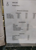 Z Cafe menu