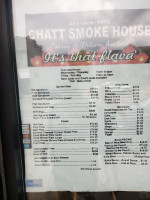 Chatt Smoke House menu