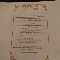Spasso Cucina Italiana menu
