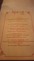 Spasso Cucina Italiana menu