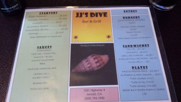 Jj's Dive Grill menu