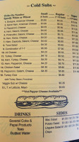 Sal Mari's Sub Shop menu