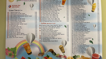 Tealicious Cafe menu