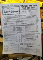 The Great Central Steak Hoagie Company menu