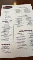 Shakers menu