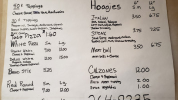 Ray's Pizza menu