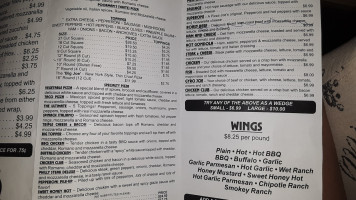 Pizza Joe's menu