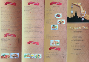 Chiangmai Thai menu