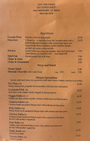 Café Capistrano menu