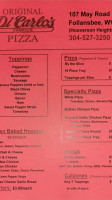 Dicarlo Brothers Pizza menu