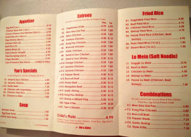 Shang Yan Chinese Express menu