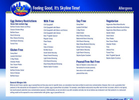 Skyline Chili menu