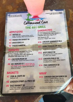 Cottonwood Marina menu