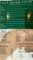 Napoli's Italian menu