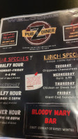 Z Pub Diner menu