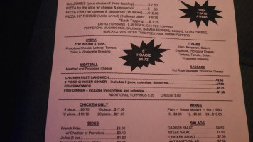 Franco's Pizza Sub menu