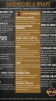 Z Pub Diner menu