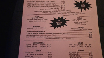 Franco's Pizza Sub menu