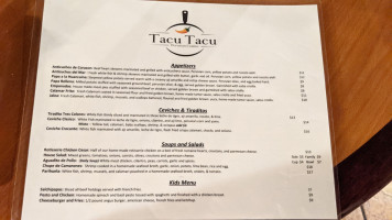 Tacu Tacu Peruvian Cuisine (casa Inka) menu