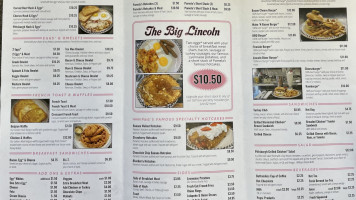 Lincoln's P&g Diner menu