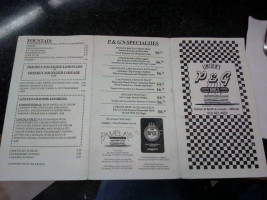 Lincoln's P&g Diner menu