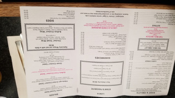 Lincoln's P&g Diner menu