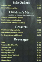 Thaifoon Pittsburgh menu