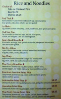 Thaifoon Pittsburgh menu