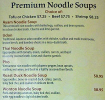 Thaifoon Pittsburgh menu