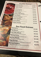 Mantra Indian Cuisine menu