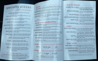 The Oven Pizza Co. menu