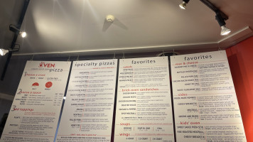 The Oven Pizza Co. menu