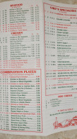 Shanghai menu