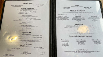 The Chefs Corner Cafe menu