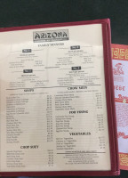 Arizona Chinese menu