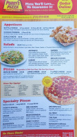 Porky's Pizza menu