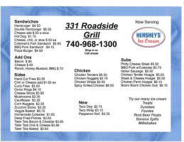 331 Roadside Grill menu